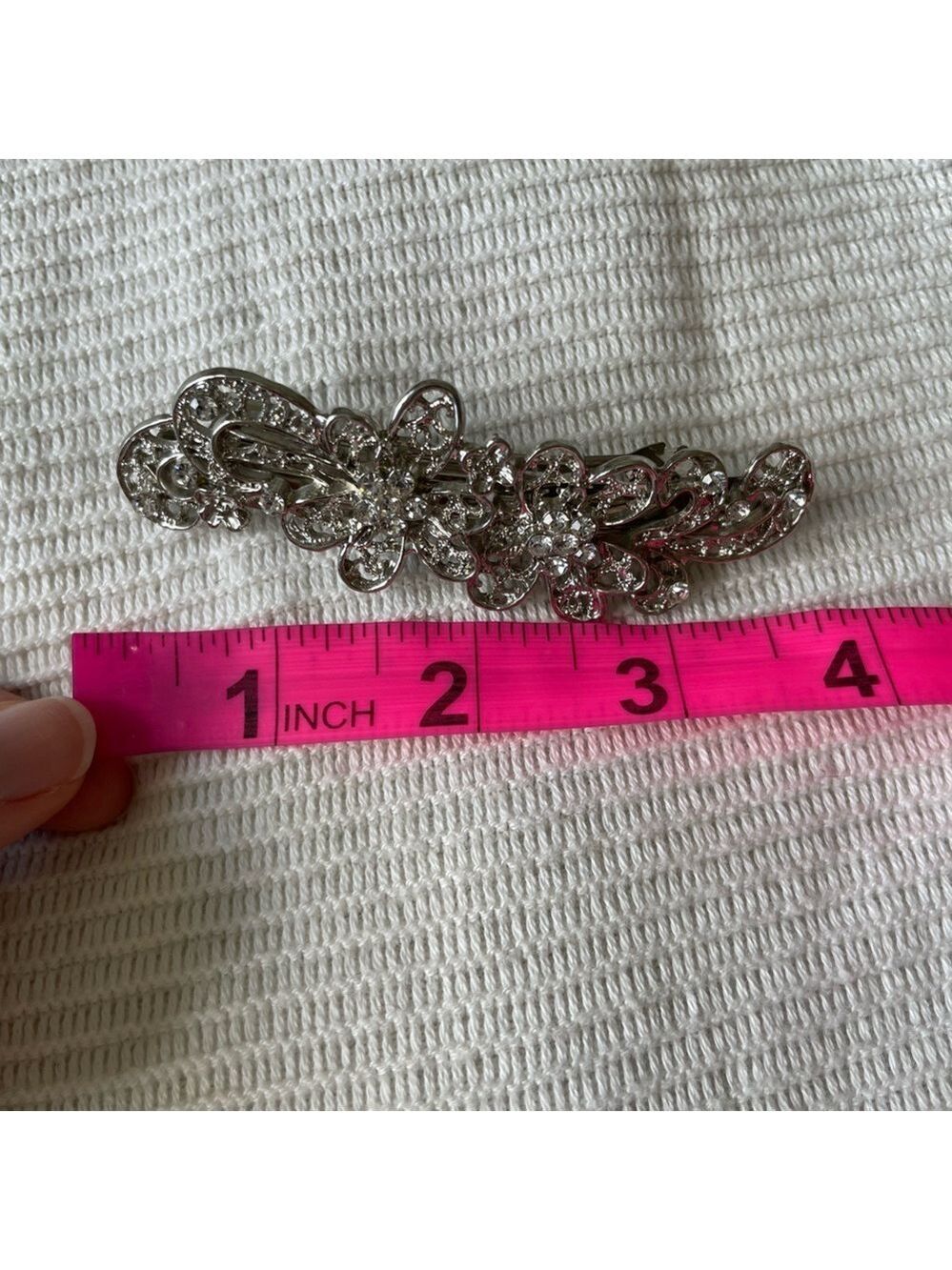 Large Rhinestone Hair Clip - Picture 8 of 8
